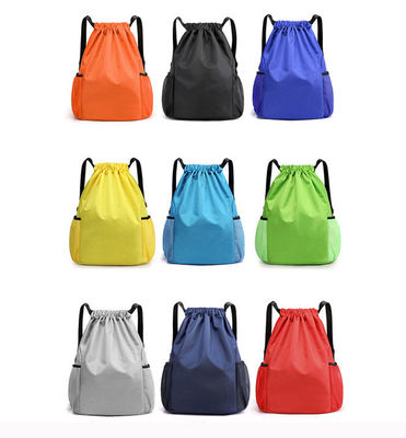Customized Logo Accepted School Bag Drawstring Backpack for Gym Travel Beach Swimming