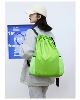 Customized Logo Accepted School Bag Drawstring Backpack for Gym Travel Beach Swimming