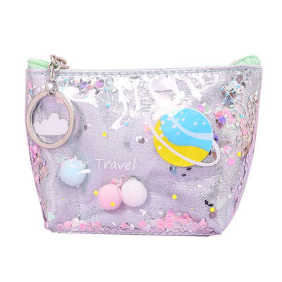 Trendy Style Cotton Canvas Zipper Travel Pouch Makeup Cosmetic Bag with Solid Pattern