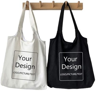 Fashion Style Custom Logo Tote Grocery Shopping Bag with Polyester Lining Material