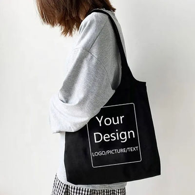 Fashion Style Custom Logo Tote Grocery Shopping Bag with Polyester Lining Material