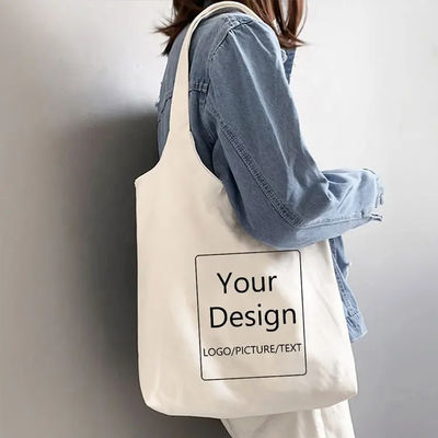 Fashion Style Custom Logo Tote Grocery Shopping Bag with Polyester Lining Material