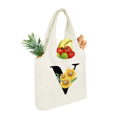 Fashion Style Custom Logo Tote Grocery Shopping Bag with Polyester Lining Material