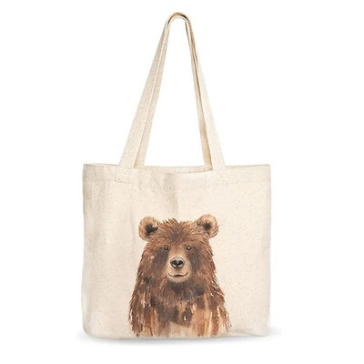 Fashion Style Custom Logo Tote Grocery Shopping Bag with Polyester Lining Material