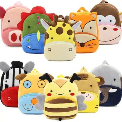 Custom 3D Cartoon Plush Children Backpacks Cute Cartoon Style for Animal Children