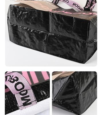 Handled Style Durable Pe Pp Woven Shopping Bag Tote with Custom Logo and Lamination