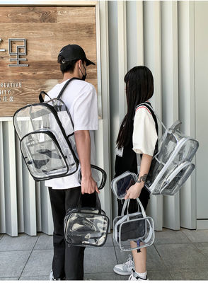 Newest Fashionable Style Backpack Transparent PVC Waterproof Unisex School Bags 3PCS Set