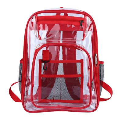 Multi-Pocket Transparent School Backpack Bag with Custom Logo and Waterproof Function