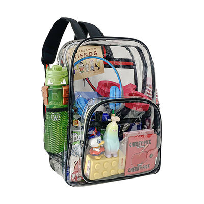 Multi-Pocket Transparent School Backpack Bag with Custom Logo and Waterproof Function