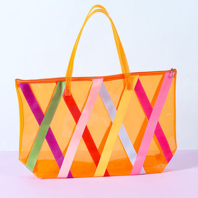 Wholesales Online Shopping Large Pvc Tote Beach Bag with Custom Logo Accepted