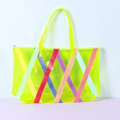 Wholesales Online Shopping Large Pvc Tote Beach Bag with Custom Logo Accepted