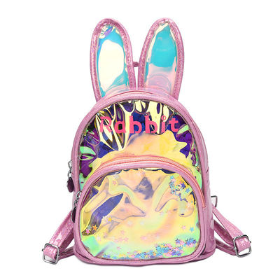Customized Logo Accepted 3D Rabbit Kids School Backpack Sequin Bag Cute Girl Bag