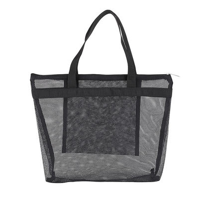 Tote Mesh Makeup Travel Storage Wash Bag Large Capacity Portable Multi-Pocket Beach Bag Swimming Bag