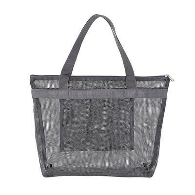 Tote Mesh Makeup Travel Storage Wash Bag Large Capacity Portable Multi-Pocket Beach Bag Swimming Bag