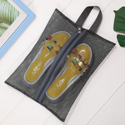 Tote Mesh Makeup Travel Storage Wash Bag Large Capacity Portable Multi-Pocket Beach Bag Swimming Bag