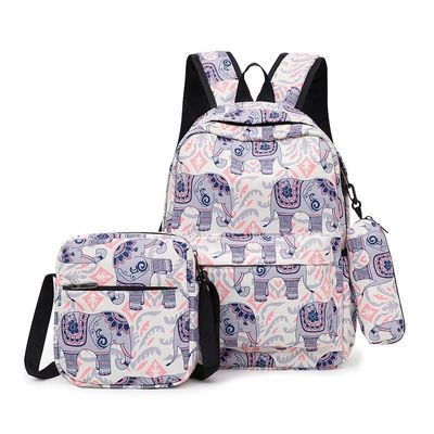 Daily School Life 3-Piece Set Schoolbags for Teenage Girls Cute Print Women Backpack