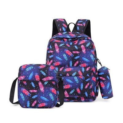 Daily School Life 3-Piece Set Schoolbags for Teenage Girls Cute Print Women Backpack