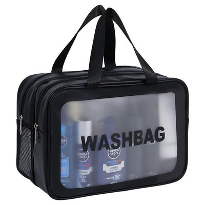 Solid Pattern PVC Clear Travel Wash Bag for Waterproof Toiletry and Makeup in Bathroom