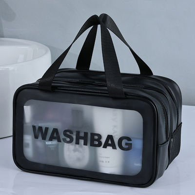 Solid Pattern PVC Clear Travel Wash Bag for Waterproof Toiletry and Makeup in Bathroom