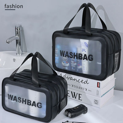 Solid Pattern PVC Clear Travel Wash Bag for Waterproof Toiletry and Makeup in Bathroom