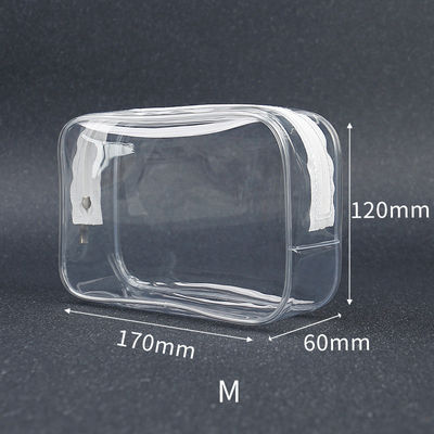 Pvc Zipper Toiletry Cosmetic Bag Custom Size Logo Clear Makeup Bag For Women Fashion Style