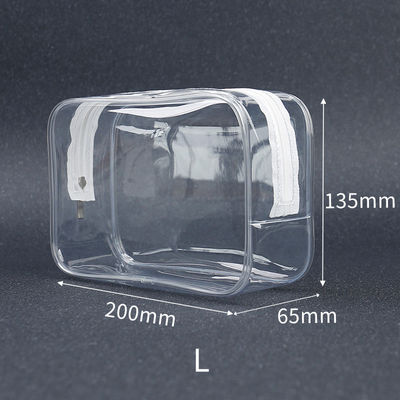 Pvc Zipper Toiletry Cosmetic Bag Custom Size Logo Clear Makeup Bag For Women Fashion Style