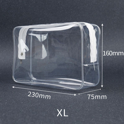 Pvc Zipper Toiletry Cosmetic Bag Custom Size Logo Clear Makeup Bag For Women Fashion Style