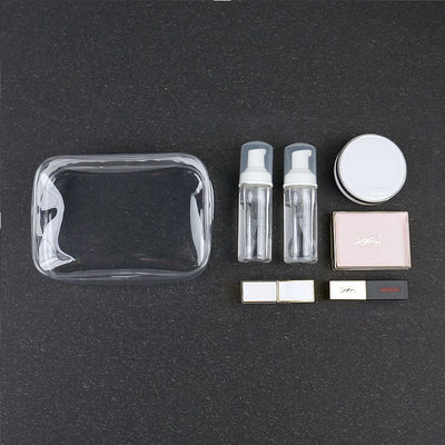Pvc Zipper Toiletry Cosmetic Bag Custom Size Logo Clear Makeup Bag For Women Fashion Style