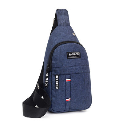 Custom Logo Earphone Hole Men's Sling Bag for Daily Life and Sport in Versatile Style
