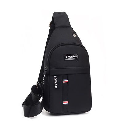 Custom Logo Earphone Hole Men's Sling Bag for Daily Life and Sport in Versatile Style