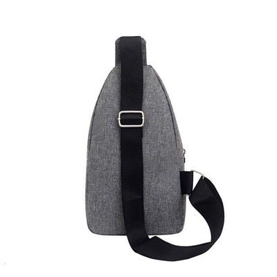 Custom Logo Earphone Hole Men's Sling Bag for Daily Life and Sport in Versatile Style