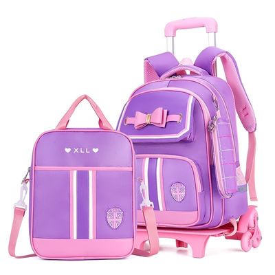 Customized Logo Cartoon Pattern Type Trolley School Bag for Children Unique Design