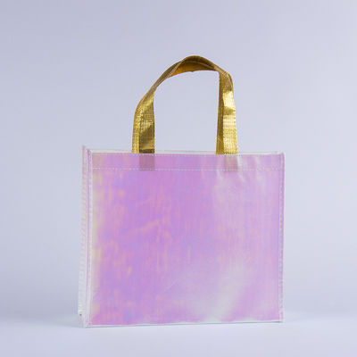 Printed Custom Logo Non-woven Metallic Shiny Laminated Gift Tote Bag for Daily Life