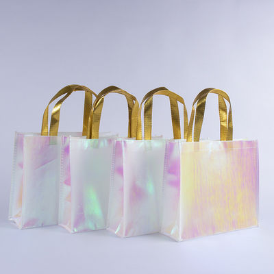 Printed Custom Logo Non-woven Metallic Shiny Laminated Gift Tote Bag for Daily Life