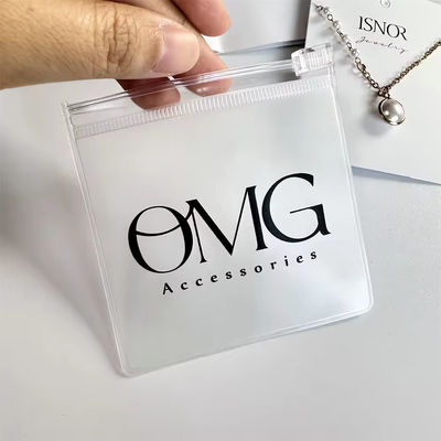 Transparent Custom Logo Plastic Ziplock Jewelry Pouch for Customized Jewelry Packaging