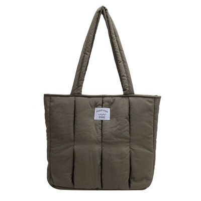 Customized Tote Bag For Women 2024 Winter Fashion Quilted Shoulder Bag Large Capacity
