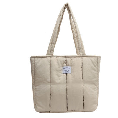 Customized Tote Bag For Women 2024 Winter Fashion Quilted Shoulder Bag Large Capacity