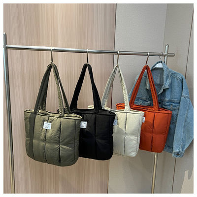 Customized Tote Bag For Women 2024 Winter Fashion Quilted Shoulder Bag Large Capacity