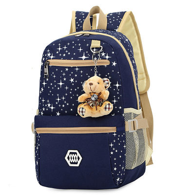 School Bag Kids Backpack Set Of 3 For Leisure Travel With Water-Resistant Design