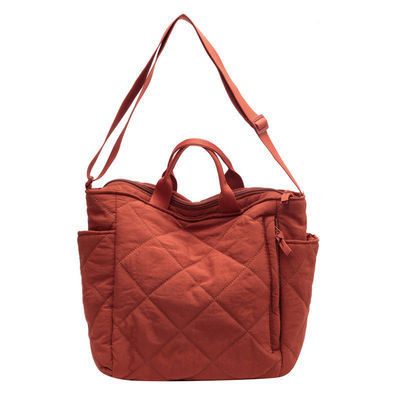 Lightweight Nylon Custom Logo Women Puffy Bag Quilted Tote Bag Single Shoulder Bag