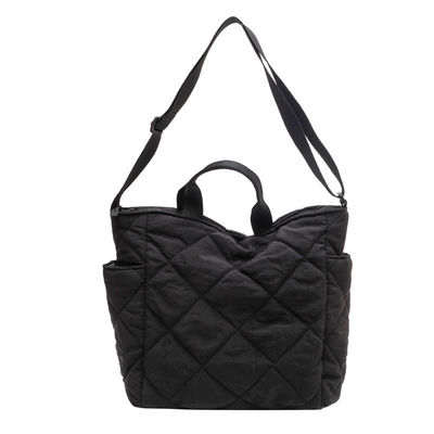 Lightweight Nylon Custom Logo Women Puffy Bag Quilted Tote Bag Single Shoulder Bag