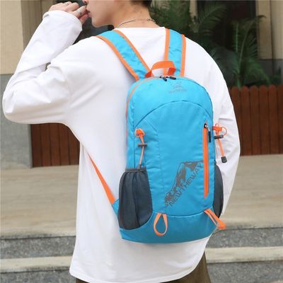 Custom Logo Nylon Sports Gym Bags Collapsible Lightweight Waterproof Outgoing Backpack