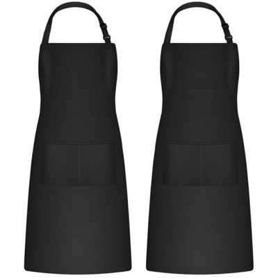 Uniform Fabric Type Custom Logo Waterproof Chef Kitchen Apron for Cafe Restaurants Cooking