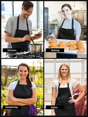 Uniform Fabric Type Custom Logo Waterproof Chef Kitchen Apron for Cafe Restaurants Cooking