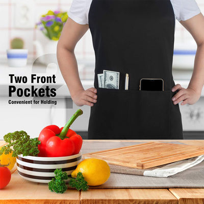 Uniform Fabric Type Custom Logo Waterproof Chef Kitchen Apron for Cafe Restaurants Cooking