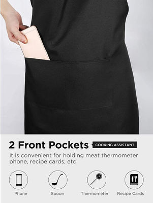 Uniform Fabric Type Custom Logo Waterproof Chef Kitchen Apron for Cafe Restaurants Cooking