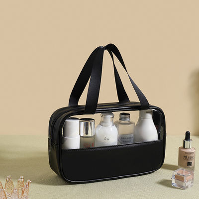 Travel Clear Cosmetic Bag with Zipper Closure and Your Customized Logo Design