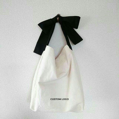 Polyester Lining Eco-Friendly Recycled Black Handle Custom Logo Printed Shopping Tote Bag