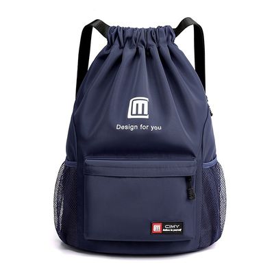 Main Material Canvas Drawstring Backpack Lightweight Gym Bag for Sports Basketball Logo
