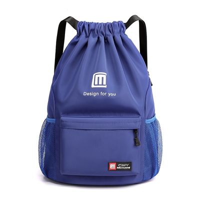 Main Material Canvas Drawstring Backpack Lightweight Gym Bag for Sports Basketball Logo